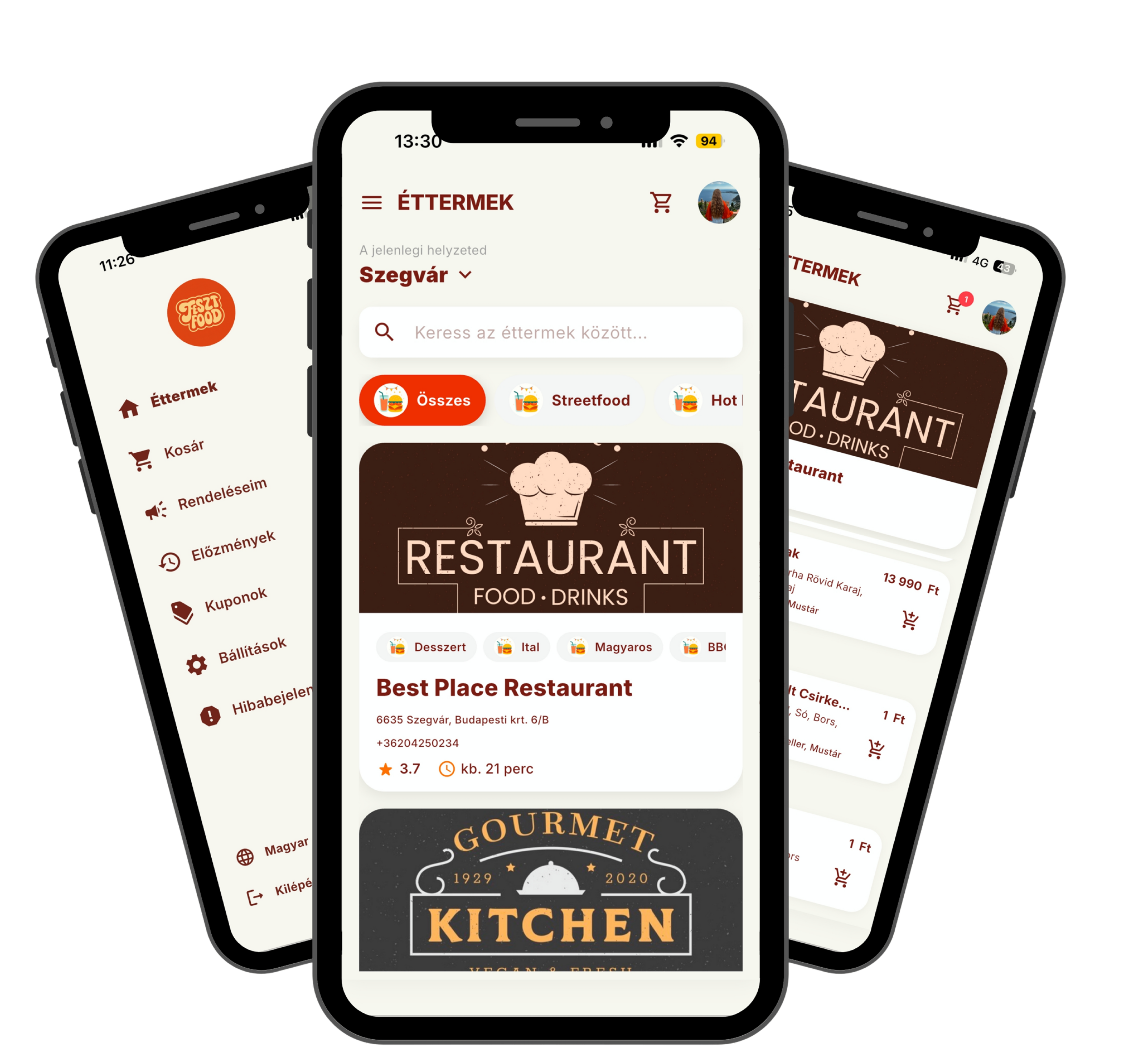 FesztFood app screen